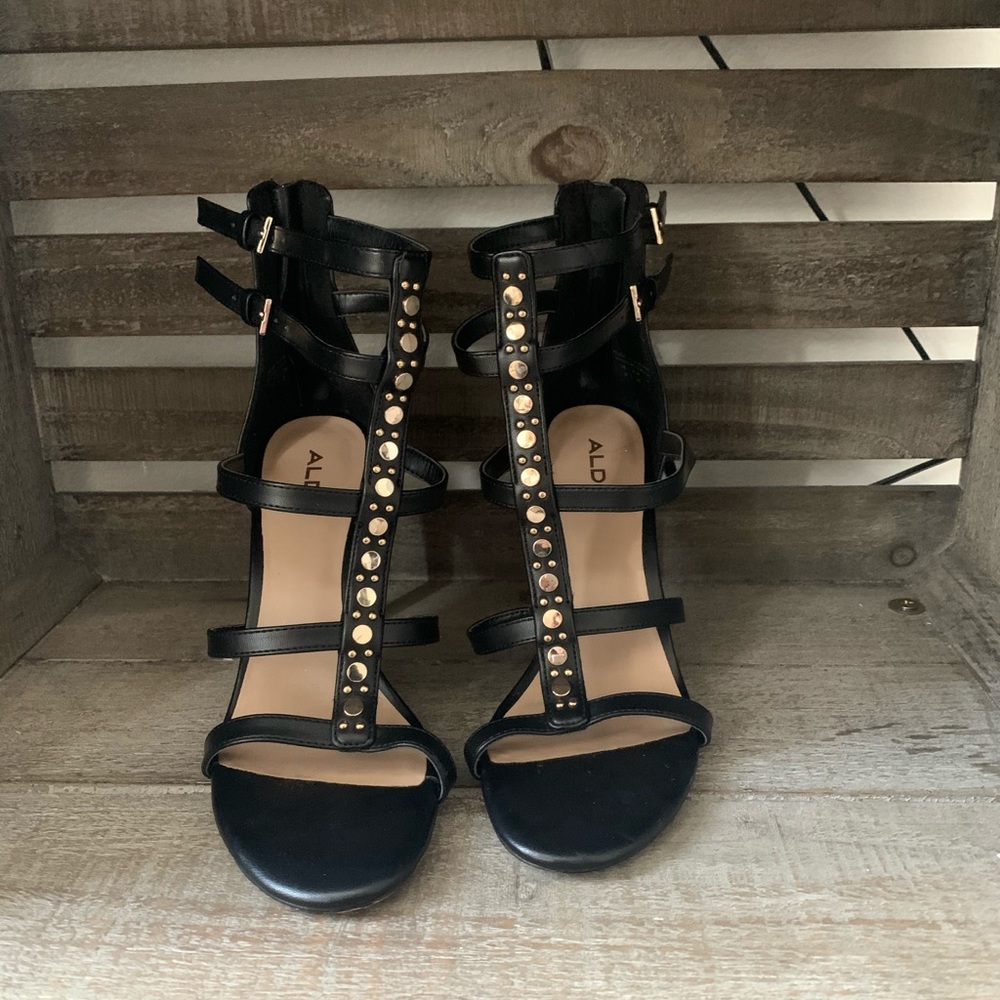 Black and Gold Aldo heels